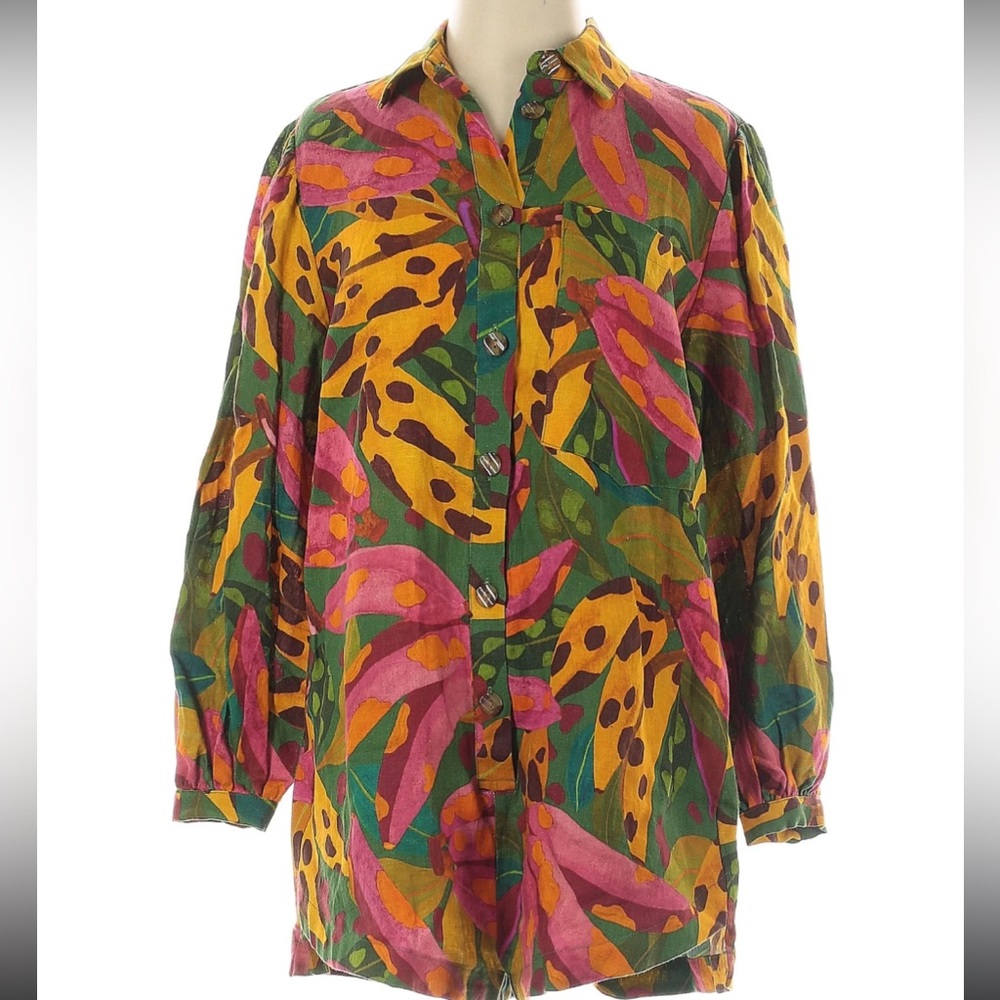FARM Rio Multicolor Leaf Print Jumpsuit